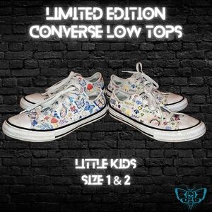 Limited Edition Low Top Converse All Star Shoes Mushroom Butterfly Gamer Sz 1&2